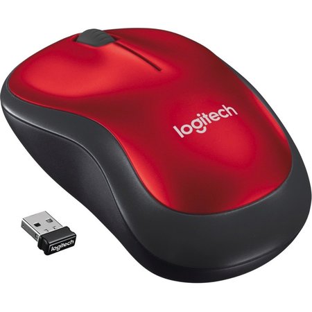 LOGITECH Wireless Mouse M185 - Red 910-003635